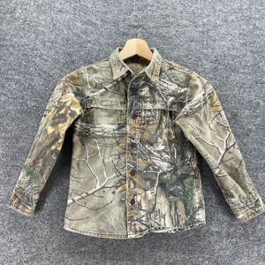 Silent Hide Shirt Boys S Small Gray Geometric Button Up Hunting  Long Sleeve